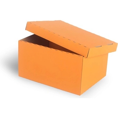 Krabička dno + víko 243 x 190 x 131 mm - oranžová