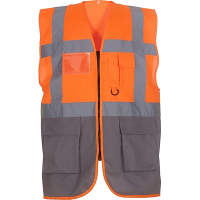 Yoko HI-VIS HVW801 / Многофункционална жилетка - HV оранжево/сива XXXL (79W801zw213)