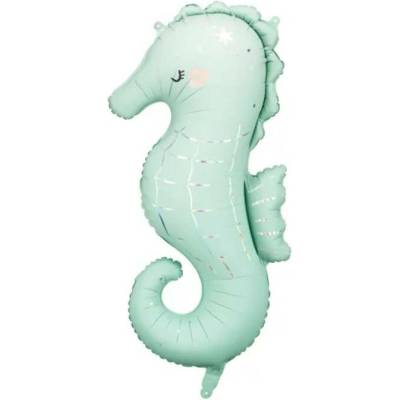 PartyDeco PartyDeco Fóliový balón Mořský koník 47 x 98 cm