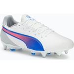 PUMA Мъжки футболни обувки PUMA King Match MxSG puma white/bluemazing/flat light grey/sunset glow