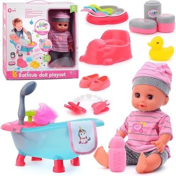Пишащо бебе със звукови ефекти 30 см. с вана и аксесоари 3109-1