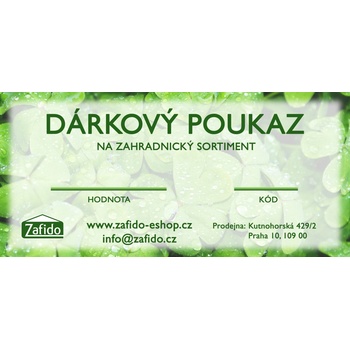 Zafido Dárkový poukaz v hodnotě 5000 Kč