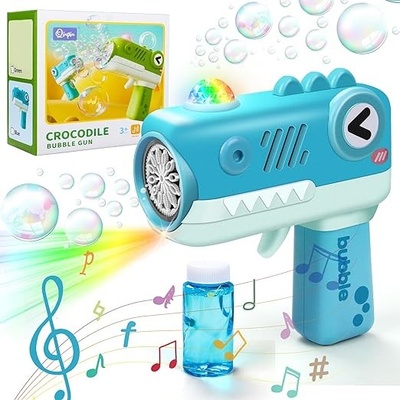 Automatická mýdlová bublifuková pistole s LED světly a hudbou