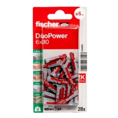 FISHER ДЮБЕЛ fischer 534993 duopower ф6х30мм УНИВЕРСАЛЕН 28бр (534993)