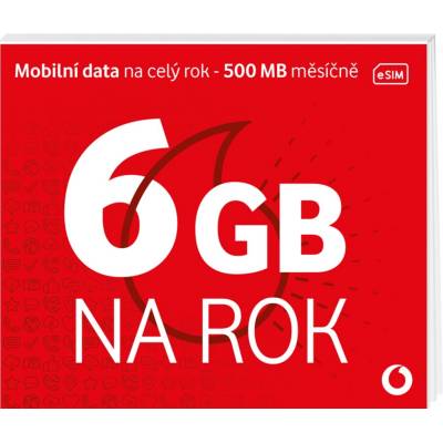 Vodafone Předplacenka 6 GB na rok (eSIM) SK48A230