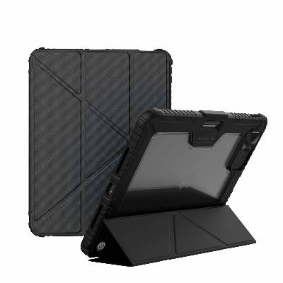 Удароустойчив хибриден кейс за iPad Pro 13 (2024) - Nillkin Bumper PRO Protective Stand Case (черен) (57983121558)