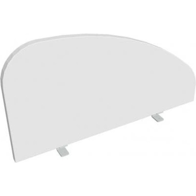 Hobis Paraván hranu stola oblý 80 cm biela