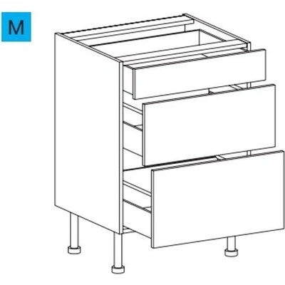 EBS MBAES603ZB Skříňka spodní plnovýsuv 60 cm, bílá lesk 1 set – Zboží Dáma