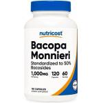 Nutricost Bacopa Monnieri, 1000 mg, 120 капсули, Nutricost (73288 (409101) NC)