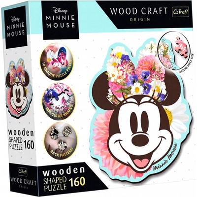 Trefl Contour Stylová Minnie Mouse dřevěná 160 dílků