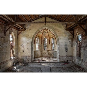 DIMEX ART Флизелинов фототапет изоставена църква 375 x 250 см