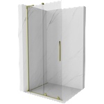 Mexen Velar L плъзгащ се душов панел Walk-in 90 x 200 см, прозрачен 8 мм, златен - 871-090-003-03-50 (871-090-003-03-50)