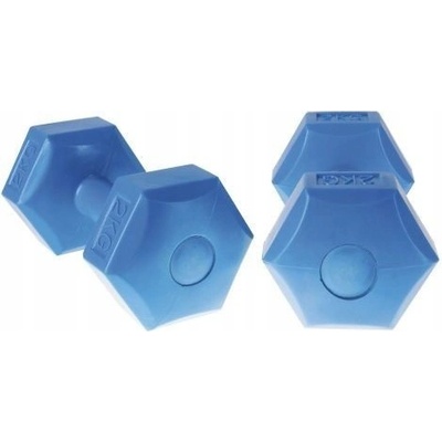 Spokey Pevné potiahnuté/gumované činky 2 x 3 kg