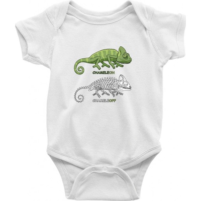 ChameleON_OFF Hana creative Dojčenské body krátký rukáv biele