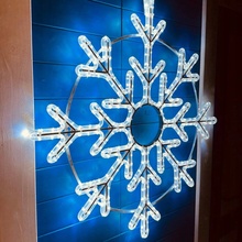 DecoLED motív LED svetla snehová vločka ľadovo biela pr. 85 cm