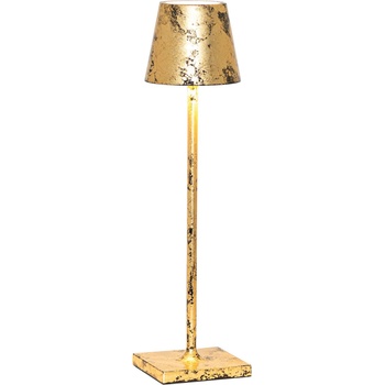 Zafferano Настолна лампа Poldina Micro 27, 5 см черно-златиста (LD0490DFO)