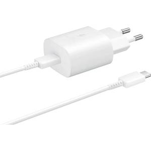 Samsung Зарядно устройство Samsung EP-TA800XW PD 25W кабел C към C бял (EP-TA800XWEGWW)