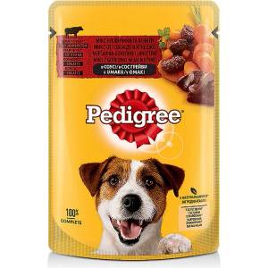 PEDIGREE Мокра храна за кучета Pedigree пауч ГОВЕЖДО и АГНЕШКО в сос грейви 100гр
