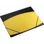 TITANUM A4 briefcase with eraser bark texture black-yellow