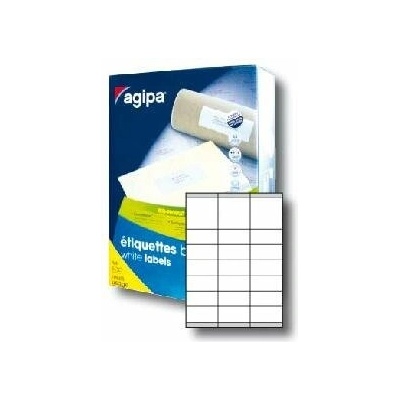 Etikety univerzálne 70x35mm Agipa A4 500 hárkov