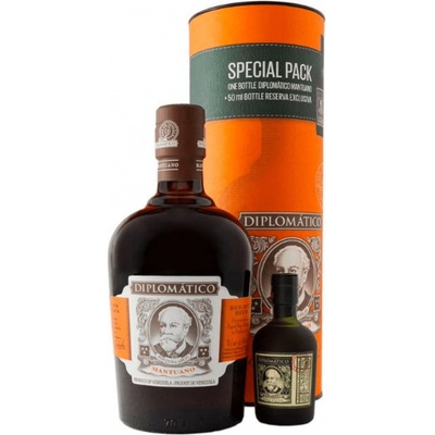 Diplomatico Mantuano 40% 0,7 l + Reserva Exclusiva 0,05 l (tuba)