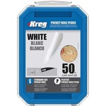 Kreg Тапи за винтови сглобки, плстмасови 50 броя / Kreg CAP-WHT-50 / (Kreg CAP-WHT-50)