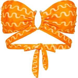 Seafolly Дамско бикини горнище Seafolly Women's Soundwave U Wire Bandeau Bra Bikini top - Turmeric - размер 32 (EU) (150-4433-0111)