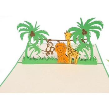 Image 1 of Kiriori Поздравителна картичка Pop-up "Сафари