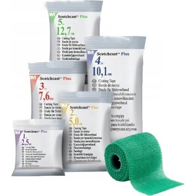 3M Scotchcast Plus ľahká sadrová bandáž na fixáciu zlomenín 5 cm x 3,6 m 1 ks Modrá