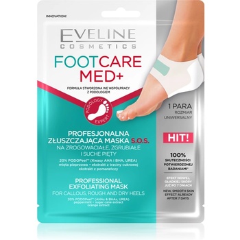 Eveline Cosmetics Foot Care Med ексфолираща маска за пети 2 бр