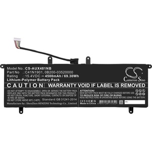 Cameron Sino Батерия за лаптоп ASUS ZenBook 14 UX481F, ZenBook Duo UX481FA, C41N1901 LiPo 15.4V 4500 mAh CAMERON SINO (CS-AUX481NB) - cybertrade