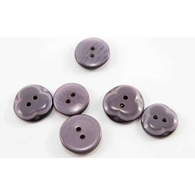 Dierkový gombík - fialový trojlístok - priemer 1,7 cm