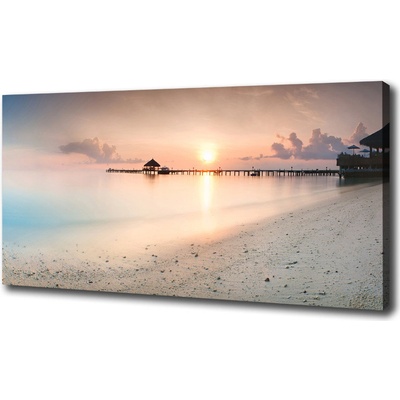 Foto obraz na plátne Pláž Meledivy 100x50 cm