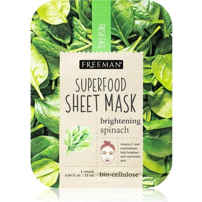 Freeman Superfood Spinach озаряваща платнена маска 25ml