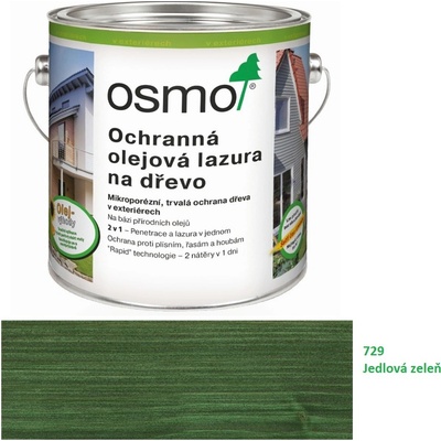 Osmo 729 Ochranná olejová lazura 0,75 l Jedlově zelená – Zbozi.Blesk.cz