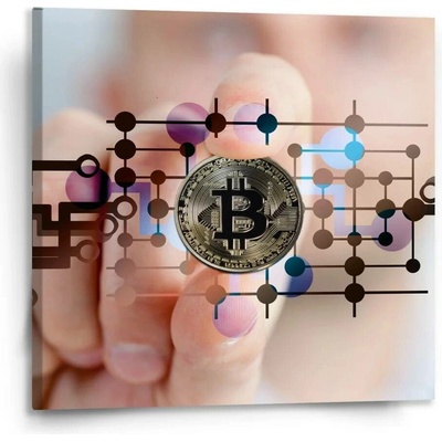 Sablio Obraz Bitcoin - 110x110 cm