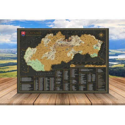 Stieracia mapa Slovenska - prírodopisná