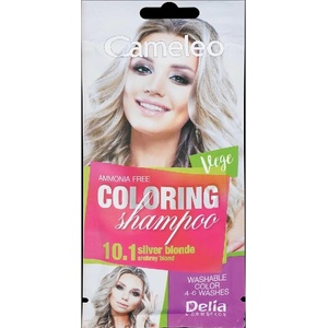 Delia Cosmetics Cameleo Оцветяващ шампоан саше, 10.1 Silver Blonde, 40 ml - baby
