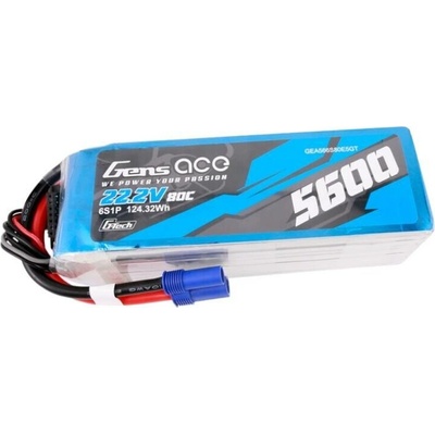 Gens ace Akumulátor G-Tech 5600mAh 80C 22.2V 6S1P Lipo z konektorom EC5 plug 065525
