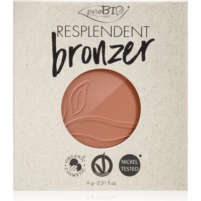 puroBIO Cosmetics Resplendent bronzer 03 Beige Brown 9 g náhradní náplň