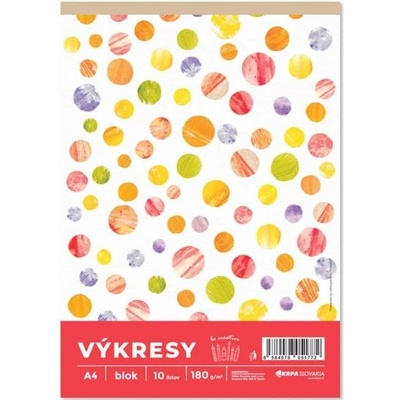 Krpa Výkresy 180 g A4 10 ks v bloku farba biela