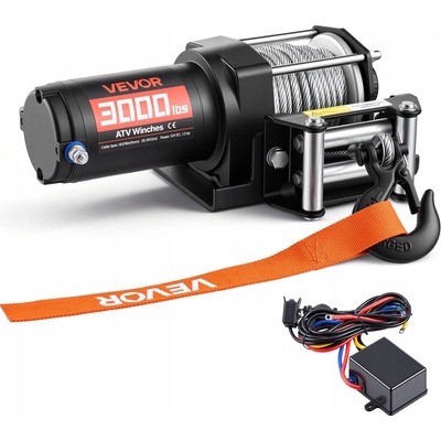 Elektrický navijak Vevor 3000 lb s káblovým diaľkovým ovládaním
