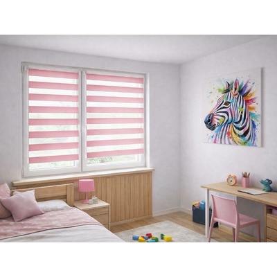Zebra-shop Den a noc Mini Standard růžová BH 10 150 x 36 cm bílá