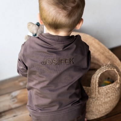 Moniel dětská rostoucí mikina Basic Chocolate