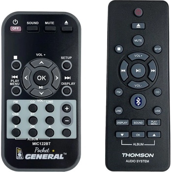 GENERAL Thomson mic122bt - дистанционно управление дубликат (mic122bt)