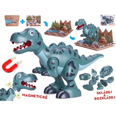 Mikro trading Dinosaurus T-Rex - 28 cm - magnetický s doplňky - 2 ks