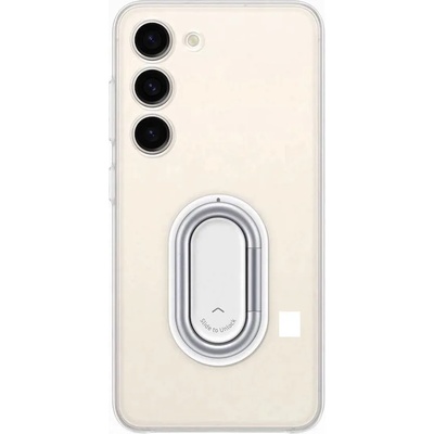Samsung Clear Gadget Cover EF-XS911CT оригинален поликарбонатов кейс с поставка за Samsung Galaxy S23 (прозрачен)