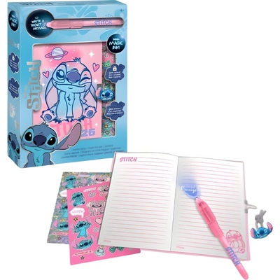 Dárková sada tajný deník Stitch A4 s kouzelným perem Eur st 00146