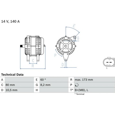generátor BOSCH 0 986 049 950