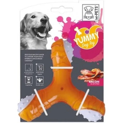 M-Pets Yummy toy with Bacon Flavor Star - дентална играчка звезда с вкус на бекон 15cm